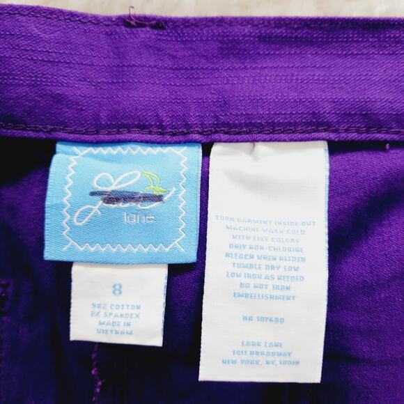 Jeans Women Size 8 Straight Leg Purple Silver Studded Casual Vibe 5 Pocket NWT - Picture 15 of 16